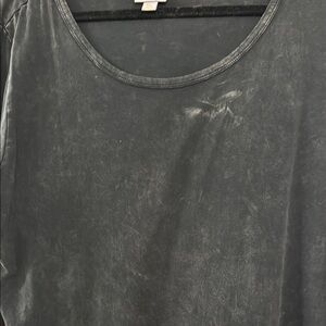 LuLaRoe Gray Midi Dress Short Sleeve T-Shirt Style